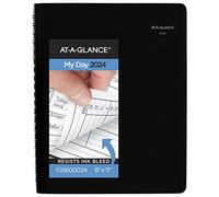 AT-A-GLANCE 2024 Four Person Group Daily Appointment Book, 8" x 11", Large, DayMinder, Black (G5600024)