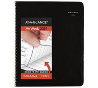 AT-A-GLANCE 2024 Weekly Planner, 7" x 8-3/4", Medium, Column-Style, DayMinder, Black (G5900024)