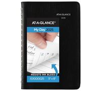 AT-A-GLANCE 2025 Appointment Book Planner, Daily, 5" x 8", Small, Quarter-Hourly, DayMinder, Black (G1000025)