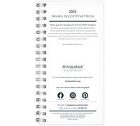 AT-A-GLANCE 2025 Appointment Book Planner, Weekly, 3-1/4" x 6-1/4", Pocket Size, Refill for 70-008 (709041025)