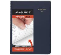 AT-A-GLANCE 2025 Appointment Book Planner, Weekly, 8-1/4" x 11", Large, Quarter-Hourly, Navy (709502025)