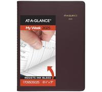 AT-A-GLANCE 2025 Appointment Book Planner, Weekly, 8-1/4" x 11", Large, Quarter-Hourly, Winestone (709505025)