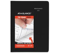 AT-A-GLANCE 2025 Appointment Book Planner, Weekly, 8" x 11", Large, Quarter-Hourly, DayMinder, Black (G5200025)