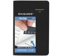 At-A-Glance 2025 Daily Planner 5" x 8" Small Quarter Hour Black (708000525)