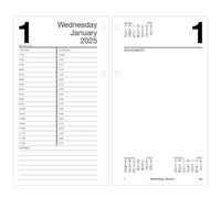AT-A-GLANCE 2025 Desk Calendar Refill, Daily, 4-1/2" x 8", Large, Loose-Leaf (E2105025)