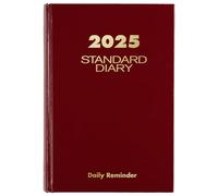 AT-A-GLANCE 2025 Diary, Standard Diary, Daily, 5-3/4" x 8-1/4", Small, 12-Month, Hardcover, Red (SD3891325)