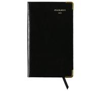 AT-A-GLANCE 2025 Fine Diary, Weekly & Monthly Diary, 3" x 5", Pocket Size, Black (7011110525)