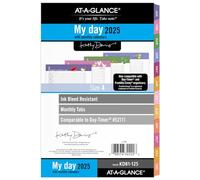AT-A-GLANCE 2025 Planner, Daily & Monthly, Refill, 5-1/2" x 8-1/2", Size 4, Desk Size, 52111 Day-Timer, Kathy Davis (KD81-125-25)