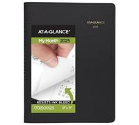 AT-A-GLANCE 2025 Planner, Monthly, 9" x 11", Large, 15 Months, Black (702600525)