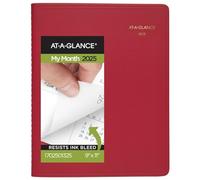 AT-A-GLANCE 2025 Planner, Monthly, 9" x 11", Large, Fashion, Red (702501325)