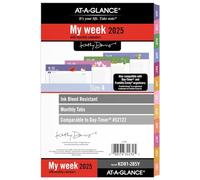 AT-A-GLANCE 2025 Planner Refill, Weekly & Monthly, 5-1/2" x 8-1/2", Size 4, Desk Size, 52122 Day-Timer, Kathy Davis (KD81-285Y-25)