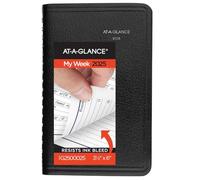 AT-A-GLANCE 2025 Planner, Weekly, 3-1/2 x 6", Pocket Size, Hourly, DayMinder, Black (G2500025)