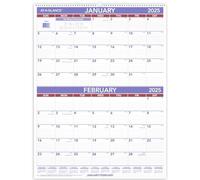 AT-A-GLANCE 2025 Wall Calendar, 22" x 29", Large, 2-Month Reference (PM92825)