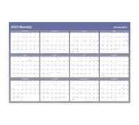 AT-A-GLANCE 2025 Wall Calendar, Dry Erase Wall Planner, Monthly, 48" x 32", Extra Large, Vertical/Horizontal, Reversible, 12-Month, Blue (A1152-25)
