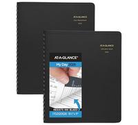 AT-A-GLANCE 2026 Appointment Book Planner, Daily, 8.5" x 11", Large, Eight Person, Two-Volume Set, Black (702120526)