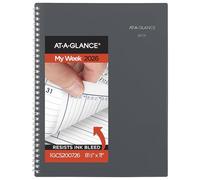 AT-A-GLANCE 2026 Appointment Book Planner, Weekly & Monthly, 8.5" x 11", Large, Quarter-Hourly, DayMinder, Gray (GC5200726)