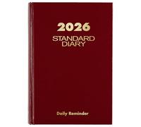AT-A-GLANCE 2026 Diary, Standard Diary, Daily, 5.75" x 8.25", Small, 12-Month, Hardcover, Red (SD3891326)