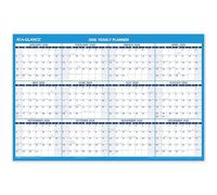 AT-A-GLANCE 2026 Erasable Calendar, Dry Erase Wall Planner, 36" x 24", Large, Yearly, Horizontal/Vertical, Seasons in Bloom (PM200P2826)