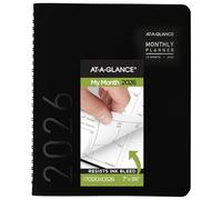 AT-A-GLANCE 2026 Planner, Monthly, 7" x 8.75", Medium, Contemporary, Black (70120X0526)