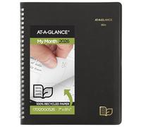 AT-A-GLANCE 2026 Planner, Monthly, 7" x 8.75", Medium, Recycled, Black (70120G0526)