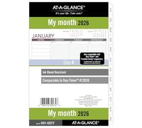 AT-A-GLANCE 2026 Planner Refill, Monthly, 5.5" x 8.5", Desk Size 4, Loose-Leaf, Unruled Blocks (061-685Y-26)