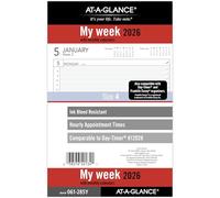 AT-A-GLANCE 2026 Planner Refill, Weekly, 5.5" x 8.5", Desk Size 4, Loose-Leaf (061-285Y-26)