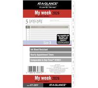 AT-A-GLANCE 2026 Planner Refill, Weekly & Monthly, 3.75" x 6.75", Portable Size 3, Loose-Leaf (471-285Y-26)