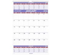 AT-A-GLANCE 2026 Wall Calendar, 15.5" x 22.75", Large, 3-Month Reference (PM62826)