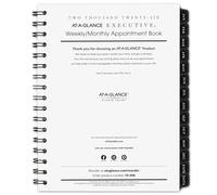 AT-A-GLANCE 2026 Weekly Monthly Appointment Book Refill, 6.5" x 8.75", Medium, Executive (709081026)
