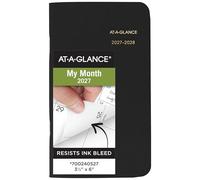 AT-A-GLANCE 2027-2028 Planner, 2-Year Monthly Planner, 3.5" x 6", Pocket Size, Unruled Daily Blocks, Black (700240527)
