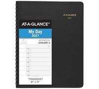 AT-A-GLANCE 2027 Appointment Book Planner, Daily Group Planner, 8" x 11", Two Person, Quarter-Hour, Black (702220527)