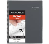AT-A-GLANCE 2027 Appointment Book Planner, Weekly & Monthly, 8.5" x 11", Quarter-Hourly, DayMinder, Gray (GC5200727)