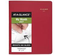 AT-A-GLANCE 2027 Planner, Monthly, 15-Month Jan-Mar, 9" x 11", Unruled Daily Blocks, Red (702501327)