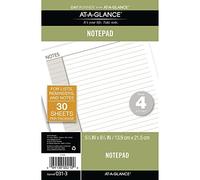 AT-A-GLANCE Day Runner Lined NotePad Pages, 87275 DAY-TIMER, Refill, Loose-Leaf, Undated, for Planner, 5-1/2" x 8-1/2", Size 4, 32 Sheets/Pack (031-3)