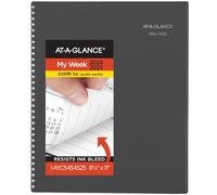 AT-A-GLANCE Planner 2024-2025 Academic, Weekly & Monthly, 8-1/2" x 11", Large, Monthly Tabs, Flexible Cover, DayMinder, Charcoal (AYC54545)