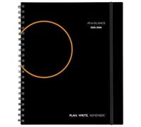 AT-A-GLANCE Planner 2025-2026 Academic, Weekly & Monthly, Hourly Appointment Book, 8-3/4" x 11", Large, Monthly Tabs, Flexible Cover, Plan.Write.Remember., Black (70595705)