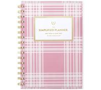 AT-A-GLANCE Planner 2026-2027 Weekly & Monthly Academic 12-Month July-June, 5-1/2" x 8-1/2", Front Cover Pocket, Simplified by Emily Ley, Oversized Plaid (EL51-201A)