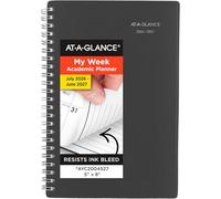 AT-A-GLANCE Planner 2026-2027 Weekly & Monthly Academic 12-Month July-June, 5" x 8", DayMinder, Charcoal (AYC20045)
