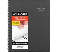 AT-A-GLANCE Planner 2026-2027 Weekly & Monthly Academic 12-Month July-June, 8-1/2" x 11", DayMinder, Charcoal (AYC54545)