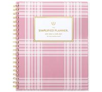 AT-A-GLANCE Planner 2026-2027 Weekly & Monthly Academic 12-Month July-June, 8-1/2" x 11", Front Cover Pocket, Simplified by Emily Ley, Oversized Plaid (EL51-901A)