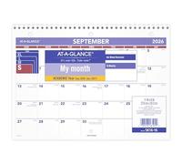 AT-A-GLANCE Wall Calendar 2026-2027 Planning Pad, Academic 16-Month September-December, Monthly, 11" x 8", Ruled Daily Blocks (SK1616)
