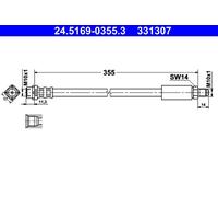 AT BRAKE CALIPER/ FRONT HOSE FITS: BMW 7 SEDAN 730 I IL/740 I IL/750 I IL/728