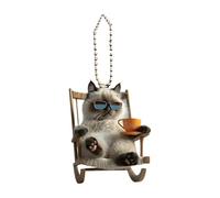 At Car Ornament - 2D Acrylic Kitten Mirror Pendant, Stylish Cute Feline Hanging Charm With Smooth Edges, Cool Decorative Accessory | Vehicle Rear View Mirror Décor For Cars Trucks SUVs Gift