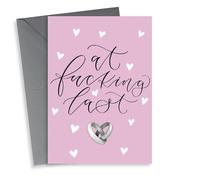 At fucking last, wedding day card