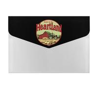 At Home in The Heartland Printed Expanding File Organizer with 6 Pockets Portable Receipt Organizer for Home Office