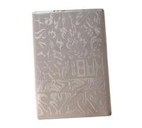 At-Home Manicure Transfer Plate Featuring French Graffiti Patterns, Stainless Steel Build, Cut Channels, Salon Counter Readiness, Scraper Friendly Handling Stamping Plate Art Stamping Art
