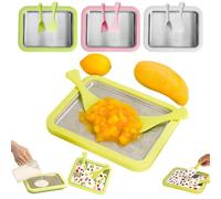 At Home Rolled Ice Cream Maker Kit,Large Instant Ice Cream Roll Maker with 2 Spatulas,Portable Rolled Instant Freeze Plate,Homemade DIY Frozen Yogurt Ma-ker Machine for Kids Family Fun Activities