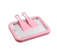 At-Home Rolled Ice Cream Maker Kit, No-Power Function Required, 22x17.5x3.5cm, DïY Freeze Dessert Board With 2 Scrapers, Ice Cream Cold Plate, Stainless Build, For Fun Freezer Desserts