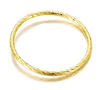 AT Jewellery - 9ct Yellow Gold Filled Kid's Baby's Twist Style Sparkling Bracelet Bangle
