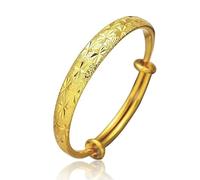 AT Jewellery - 9ct Yellow Gold Filled Ladies Carved Designer Bracelet Bangle